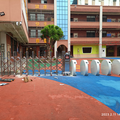 汕尾陸豐小太陽幼兒園安裝伸縮門智能擺閘項目